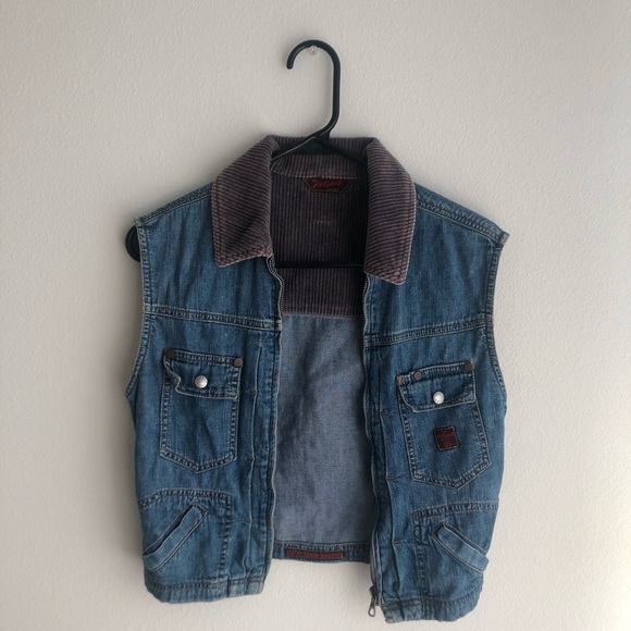 Vintage Authentic Denim Collared Vest - Picture 1 of 3